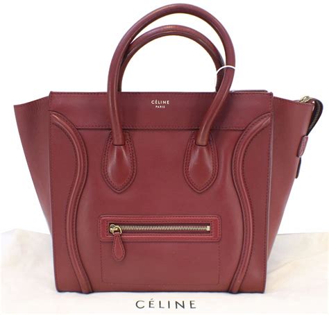 celine mini luggage red|Celine large phantom luggage tote.